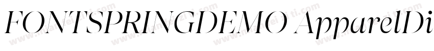 FONTSPRINGDEMO ApparelDisplayRegul字体转换